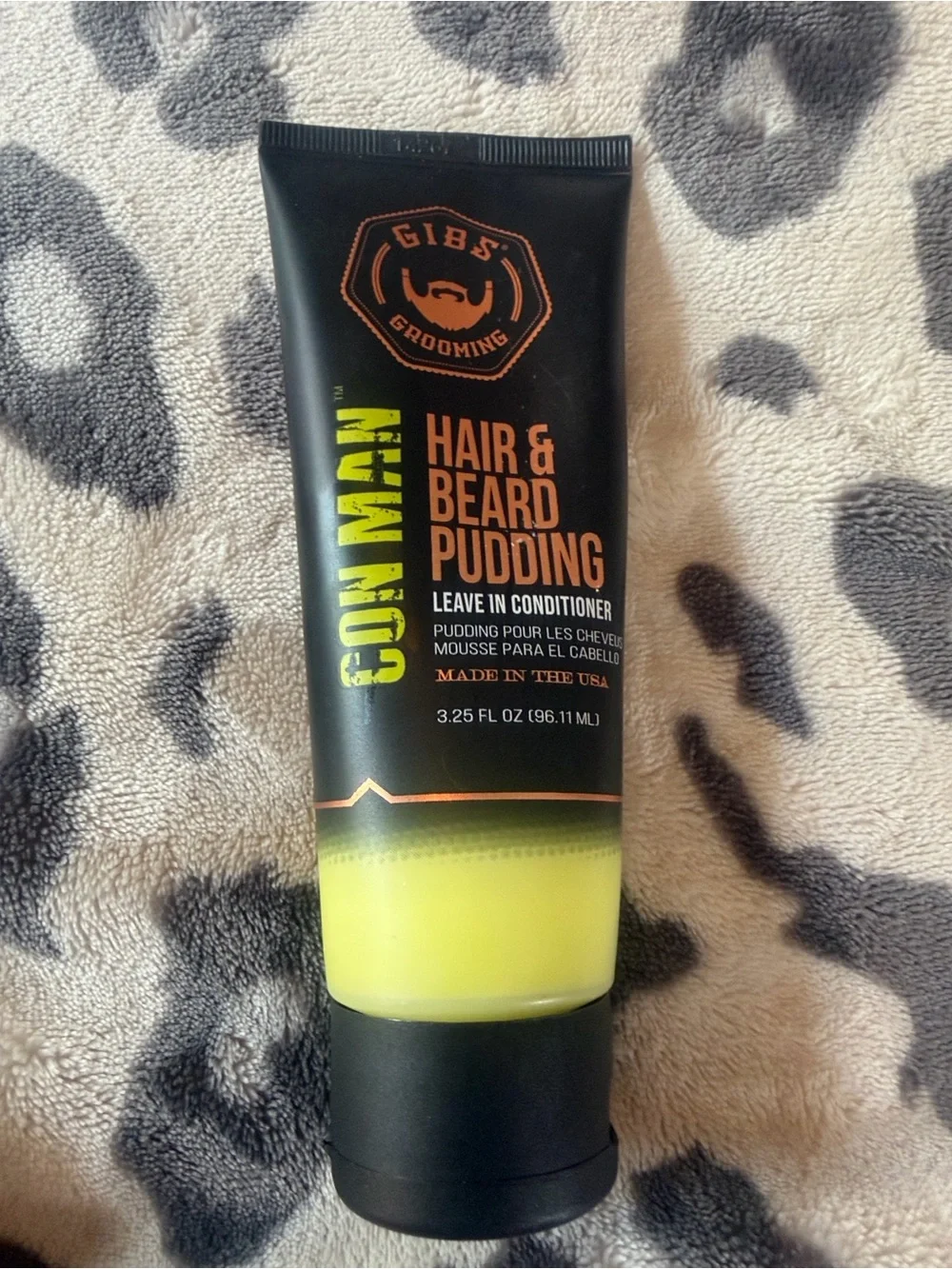 GIBS Grooming Con Man Hair & Beard Pudding Leave-In Conditioner 3.25 oz